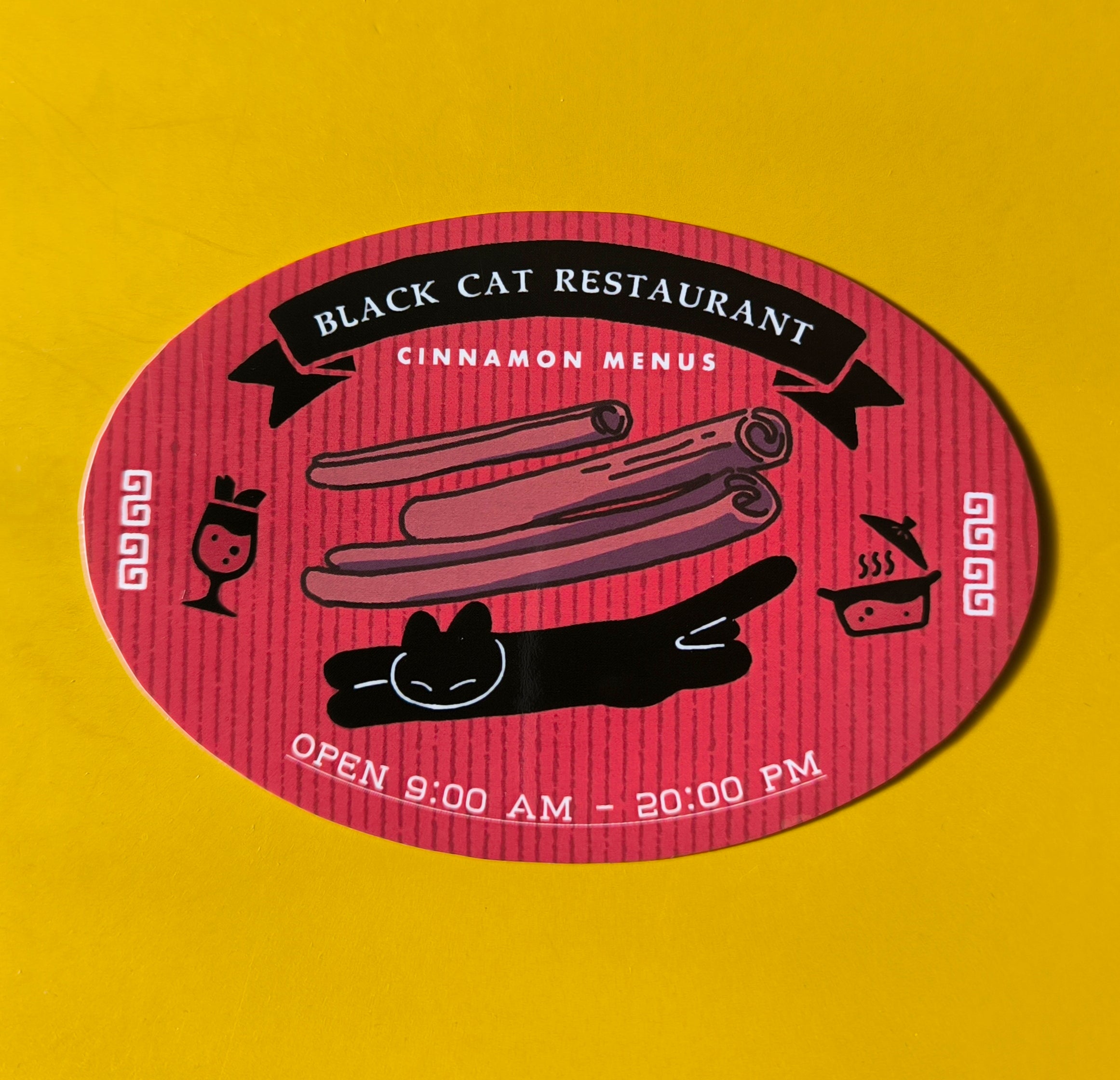 "Spice Cat" Chinese Spice Series Original Waterproof Stickers - Cinnamon