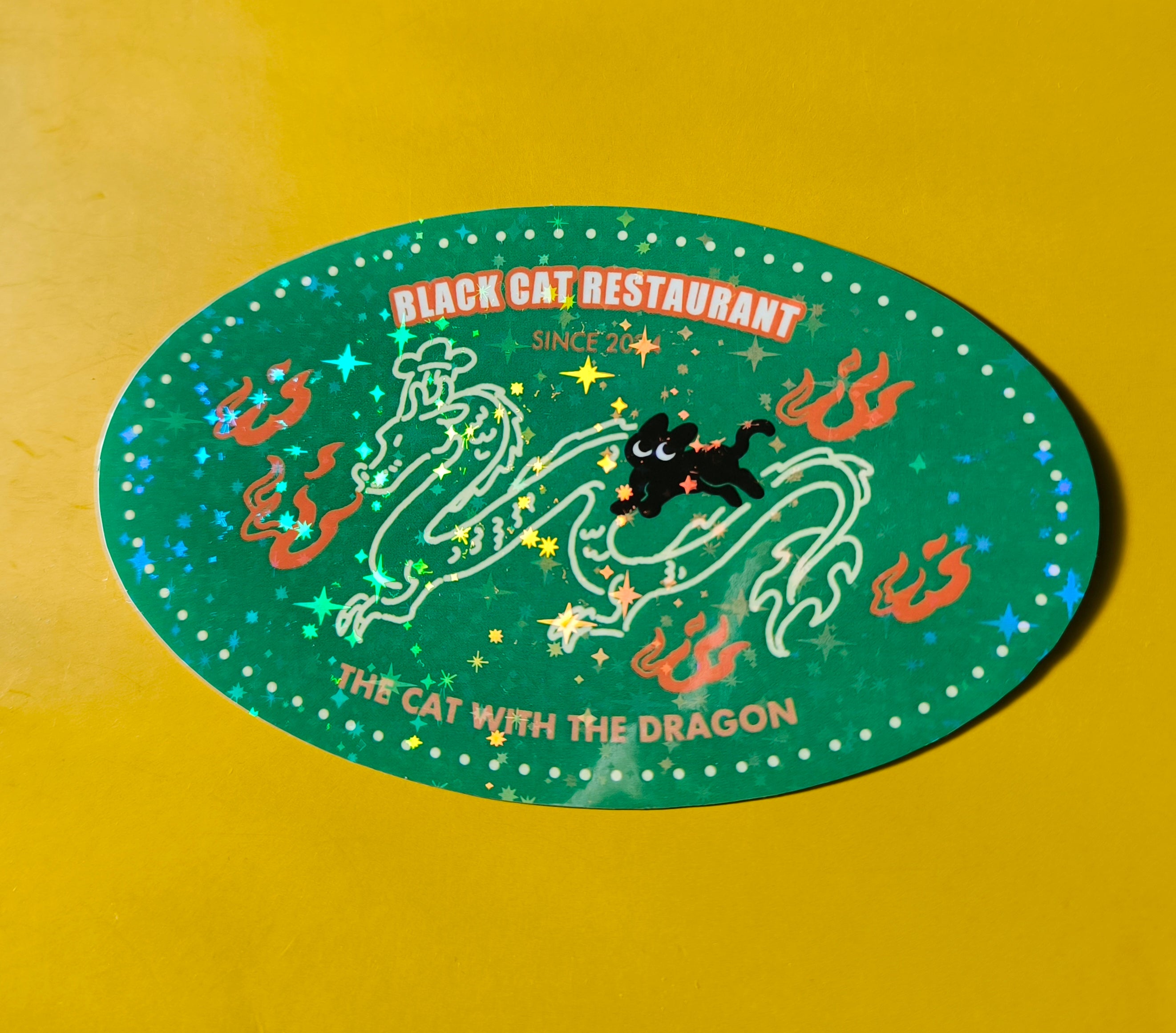 "Spice Cat" Chinese Spice Series Original Waterproof Stickers - Restaurant