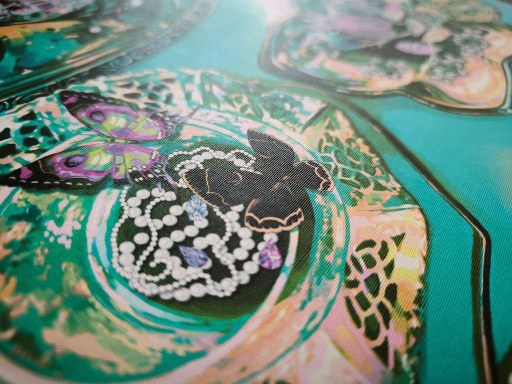 "The Last Meow" Original Large Desk Mat – Vibrant Illustrative Vegan Leather Mousepad, 40x80cm