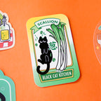 "Spice Cat" Vol. 2 Western Herb & Spice Series Waterproof Stickers - Scallion