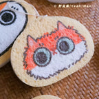 Orange "Purr-fect Scrub" – Natural Wood Pulp & Cellulose Sponge
