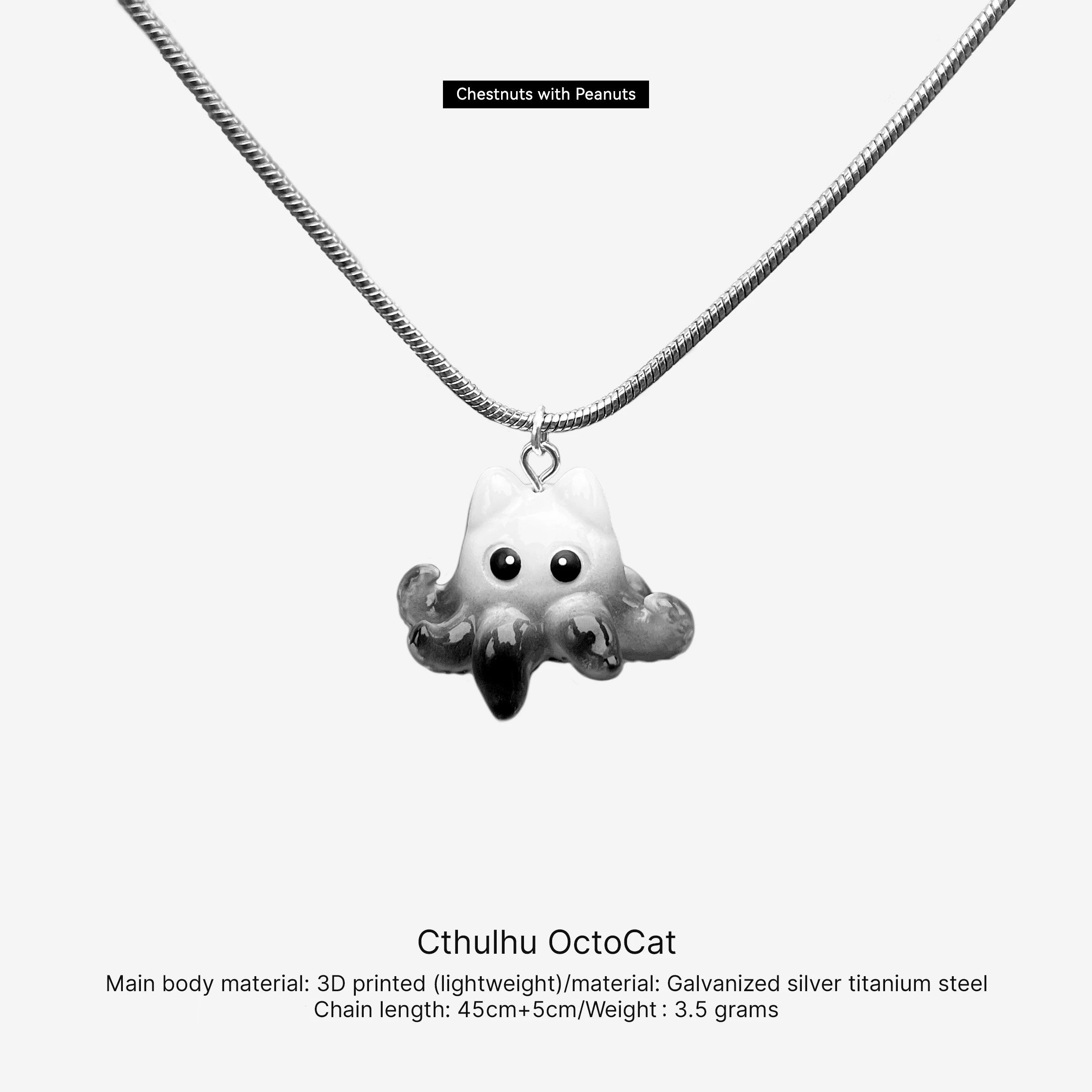 Cthulhu OctoCat necklace on a white background