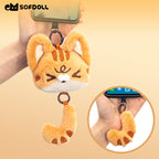 "The Tail-Twist" Detachable Siamese Cat Head & Tail Plush Charm