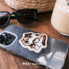 "Work-Life Balance" 3D Epoxy Cat Phone Griptok - Loafing Calico