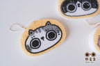 pop-up sponge with cat design on a white background