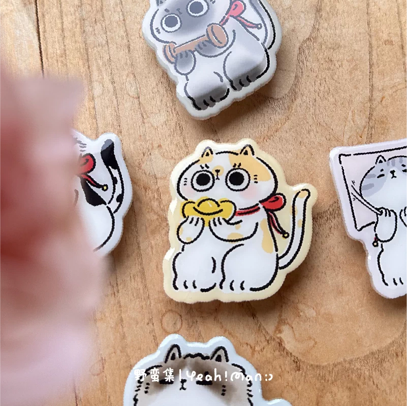 "Work-Life Balance" 3D Epoxy Cat Phone Griptok - Money-Making Ginger & White