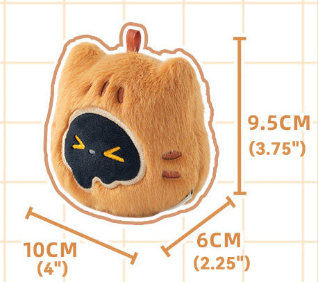 "The Bakery Bun" Squishy Cat Plush Keychain - Orange Mochi Bun