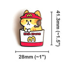 2-in-1 Cat Enamel Pin & Magnet - McCat Hash Brown