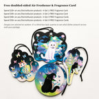 "Lunar Eclipse" Double-Sided Holographic Keychain – Celestial Cat Edition