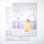 Winter-themed Original Postcards: Healing Moments with Kittens Set